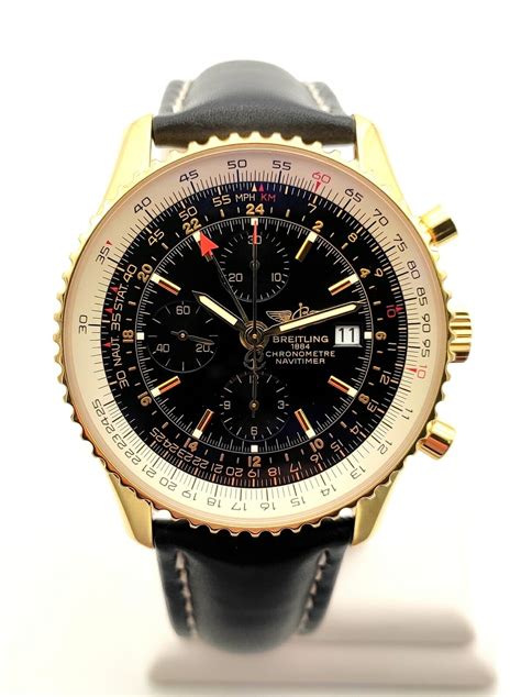 breitling navitimer world gold leather|breitling navitimer preis.